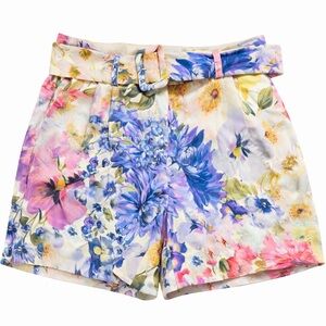 NWT Women’s Size 6 Small | Jason Wu | Floral Colorful Shorts High Waist Belted